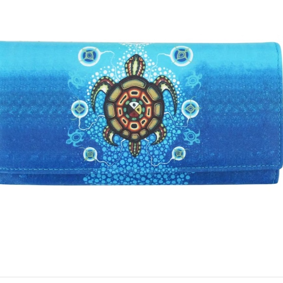 Oscardo Handbags - James Jacko ‘Medicine Turtle’ Clutch Wallet Blue